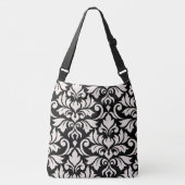 Sac Ajustable Flourissant Damask Art I Cream sur Black (Devant)
