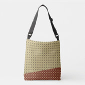 Sac Ajustable Flower and Diamond Pattern Gold Red (Devant)