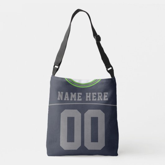 Sac Ajustable Football Jersey, Navy Blue Nom & Numéro Modèle (Dos)