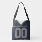 Sac Ajustable Football Jersey, Navy Blue Nom & Numéro Modèle (Devant)