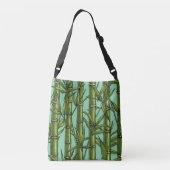Sac Ajustable Forêt de bambou sur bleu clair (Dos)