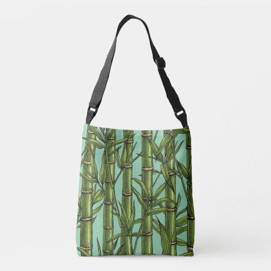 Sac Ajustable Forêt de bambou sur bleu clair (Dos)