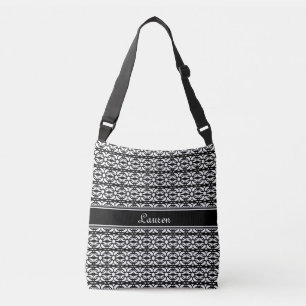 Sac Ajustable Forme géométrique ovale élégante noir et blanc