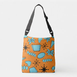Sac Ajustable Formes atomiques MCM Turquoise sur orange