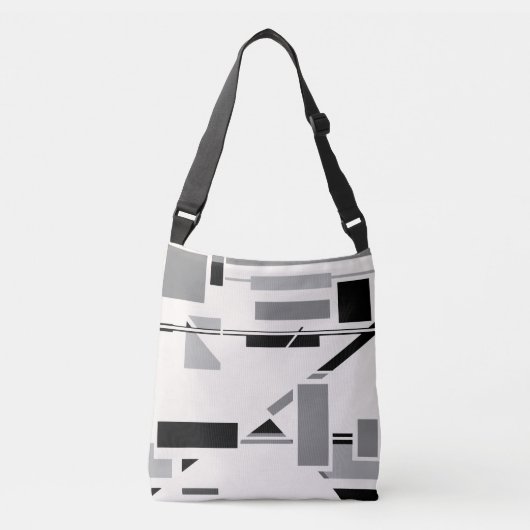 Sac Ajustable Formes de gris noir inspirées par MCM sur concepti (Devant)