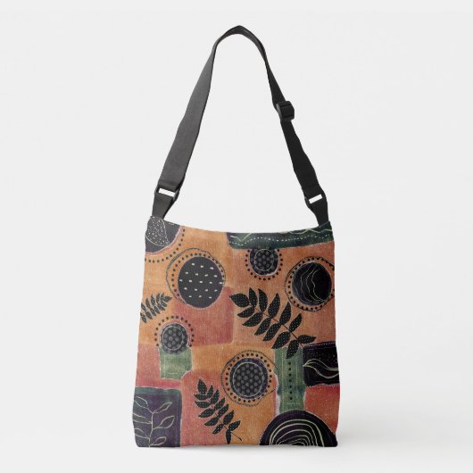 Sac Ajustable Formes et feuilles de cercles géométriques abstrai (Devant)