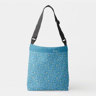 Sac Ajustable Formes florales organiques turquoise jaune