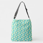 Sac Ajustable Formes géométriques en turquoise et jaune (Dos)