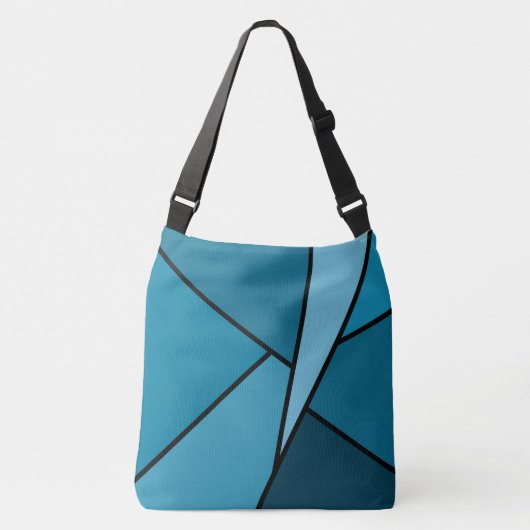 Sac Ajustable Formes géométriques Turquoises tout-sur-impression (Devant)