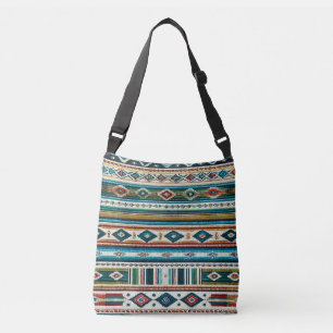 Sac Ajustable Fourre-tout AJUSTABLE - "AQUA" - Tissu mexicain