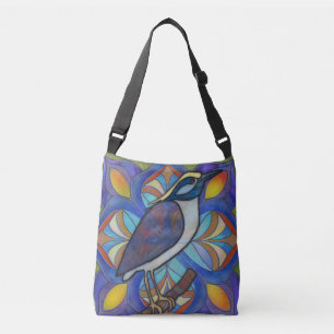 Sac Ajustable Fourre-tout avec Oiseau en verre coloré