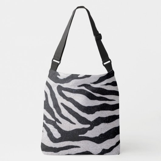 Sac Ajustable Fourre-tout d'impression Zebra noir/blanc (Devant)