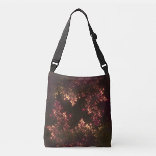 Sac Ajustable Fourre-tout Fractal Feuille Red Glow