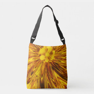 Sac Ajustable Fourre-tout Lignes Abstraites Fleur Jaune