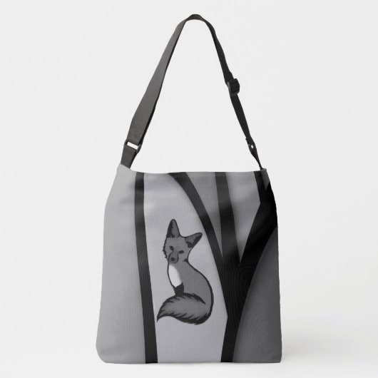 Sac Ajustable Fox Design d'art moderne en argent (Dos)