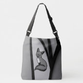 Sac Ajustable Fox Design d'art moderne en argent (Devant)