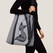 Sac Ajustable Fox Design d'art moderne en argent (De près)