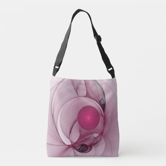 Sac Ajustable Fractal, moderne Berry Abstrait Art rose (Dos)