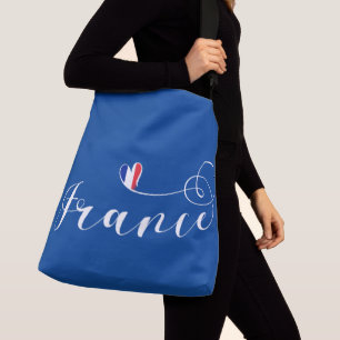 Sac Ajustable France, drapeau français au coeur