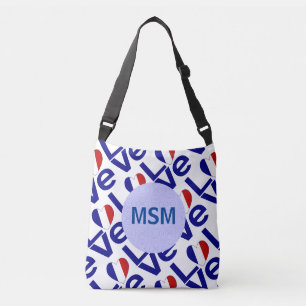 Sac Ajustable France LOVE Cœur Drapeau Carrelé Personnalisé