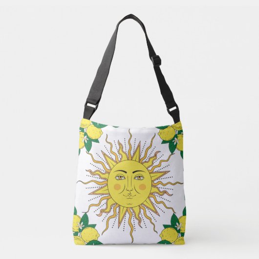 Sac Ajustable Fruits de citron tropicaux, Face Soleil. (Devant)