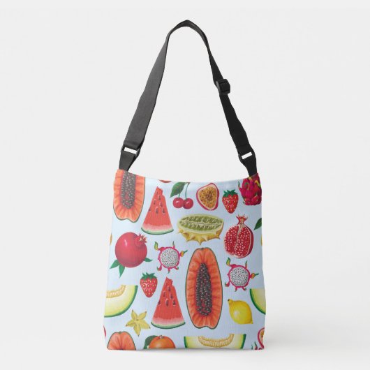 Sac Ajustable Fruits Exotiques : Imprimé tendance sans couture. (Devant)