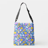 Sac Ajustable Fruits tropicaux juteux - arrière - plan bleu (Dos)