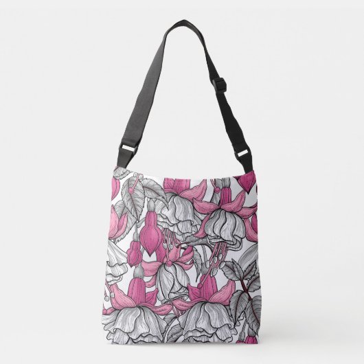 Sac Ajustable Fuchsia en blanc et rose (Devant)