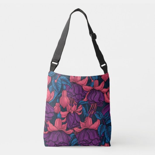 Sac Ajustable Fuchsia en bleu et violet (Devant)