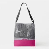 Sac Ajustable Fuchsia&Grey, Abstract art (Dos)
