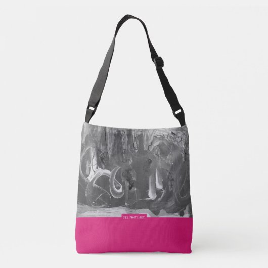 Sac Ajustable Fuchsia&Grey, Abstract art (Dos)