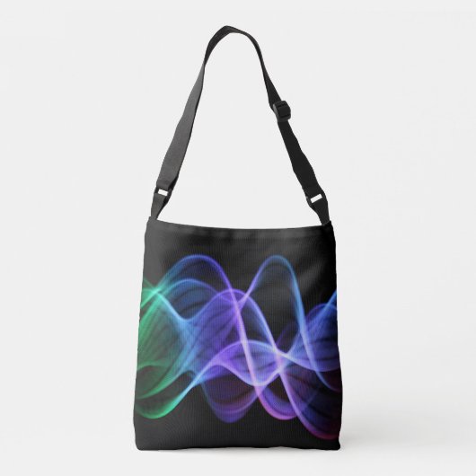 Sac Ajustable Fumée foncée tourbillon motif bleu violet vert (Dos)