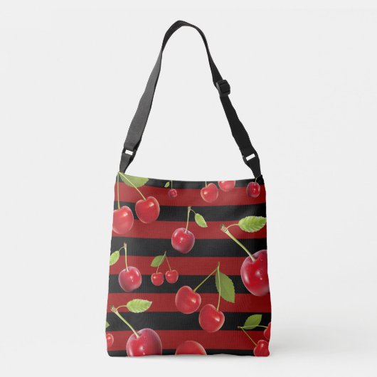 Sac Ajustable Fun Cherry Rouge & Noir Stripe Mod Folie (Dos)