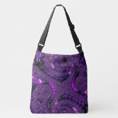 Sac Ajustable Funky Bold Boho Purple Digital Abstrait Fractal (Devant)