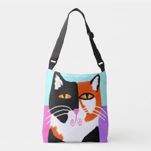Sac Ajustable Funky Calico Chat Art Abstrait