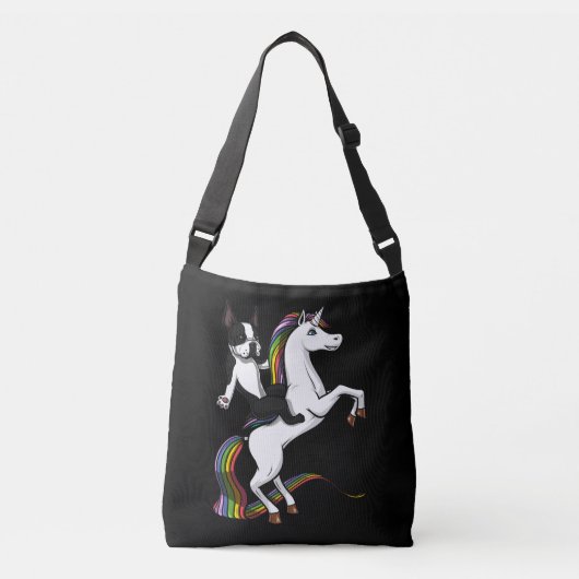 Sac Ajustable Funny Boston Terrier Chien équitation Unicorn (Devant)