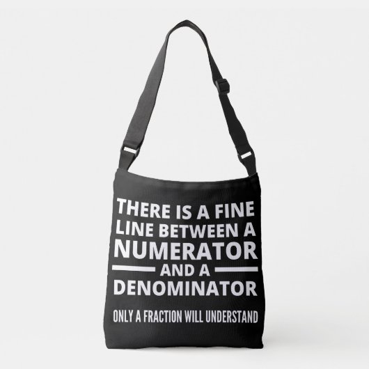 Sac Ajustable Funny Math FINE LIGNE NUMÉRATEUR DENOMINATEUR (Devant)