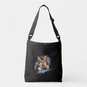 Sac Ajustable Galaxy Cat Régit L'Espace Avec Taco Et Pizza Power