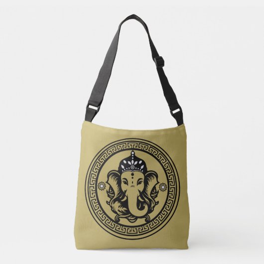Sac Ajustable Ganesha Themed Hindu Art Print (Devant)