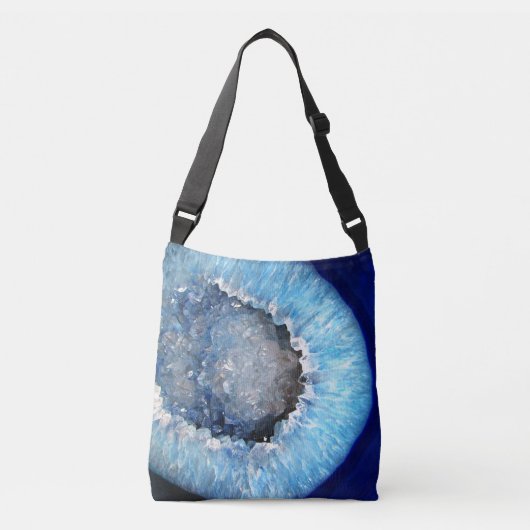 Sac Ajustable Géode cristal bleu tombé (Devant)