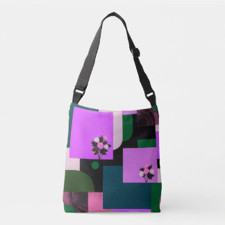 Sac Ajustable Géométrie botanique violette audacieuse