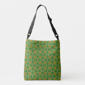 Sac Ajustable Géométrie florale en vert et jaune (Dos)