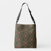 Sac Ajustable Géométrique tribal vert & marron (Dos)