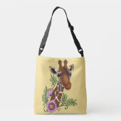 Sac Ajustable Giraffe Fleur de portrait jaune (Dos)