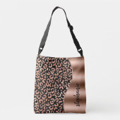 Sac Ajustable Glam Leopard Spots Rose Gold Black Metallic Nom (Dos)