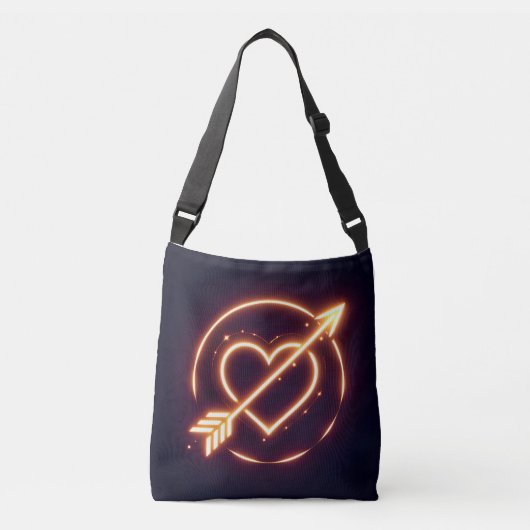 Sac Ajustable glowing image of a heart with cupid's arrow (Devant)