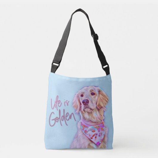 Sac Ajustable Golden retriever - la vie est d'or (Devant)