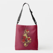 Sac Ajustable Golden Treble Clef avec fleurs Roses (Dos)