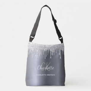 Sac Ajustable Gouttes de paillettes d'argent en monogramme initi