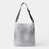 Sac Ajustable Gouttes de paillettes d'argent monogramme métallis (Dos)